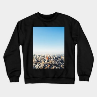 Panoramic Tokyo Cityscape With Tokyo Tower Crewneck Sweatshirt